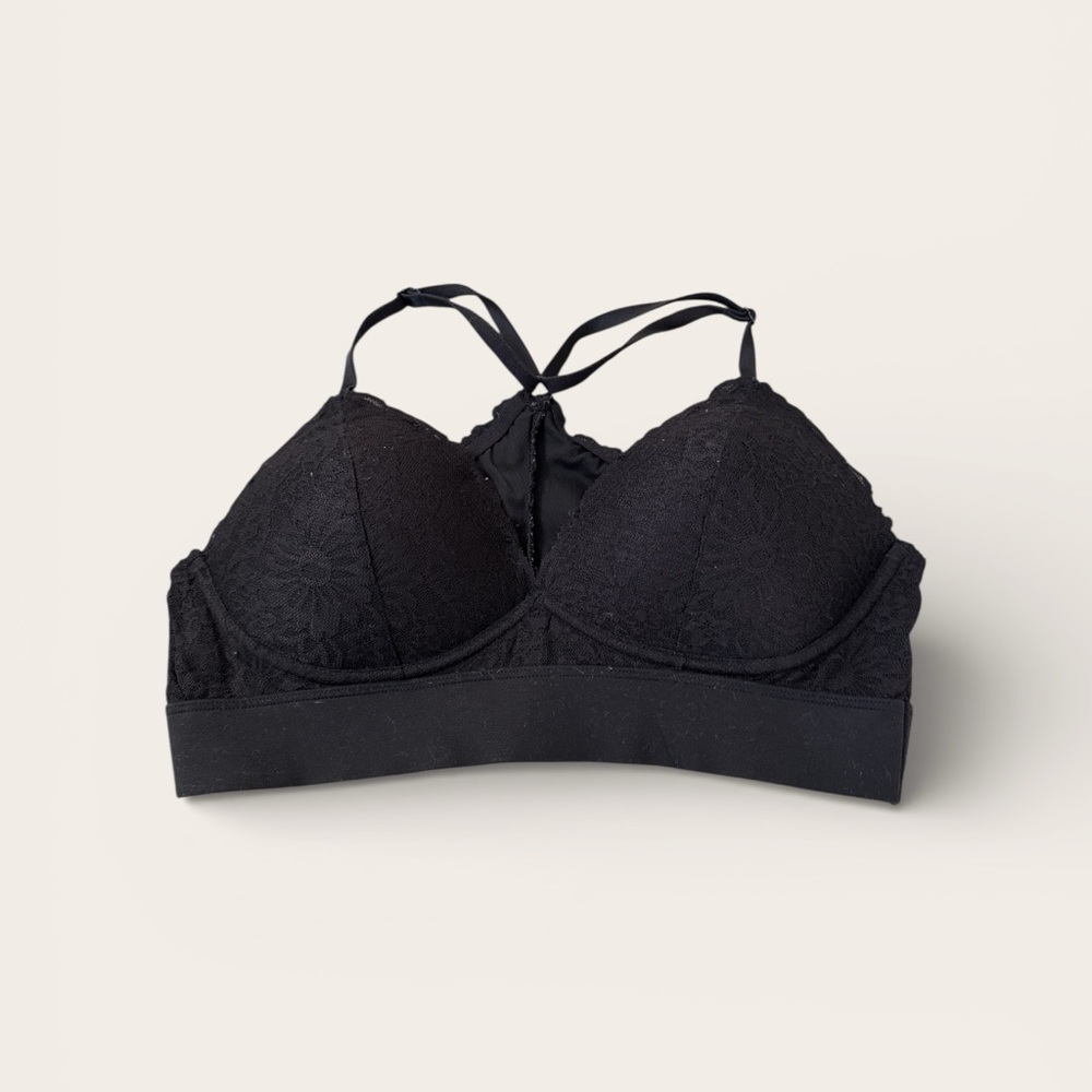 Victoria's Secret Sz L Black Lace Bra